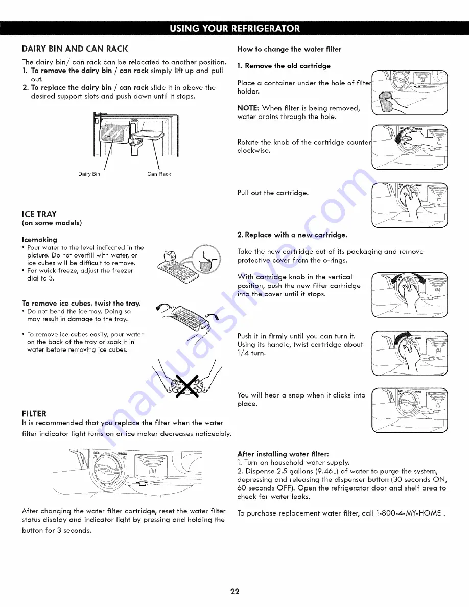 Kenmore 7901 - 19.0 cu. Ft. Top Freezer Refrigerator Use And Care Manual Download Page 21