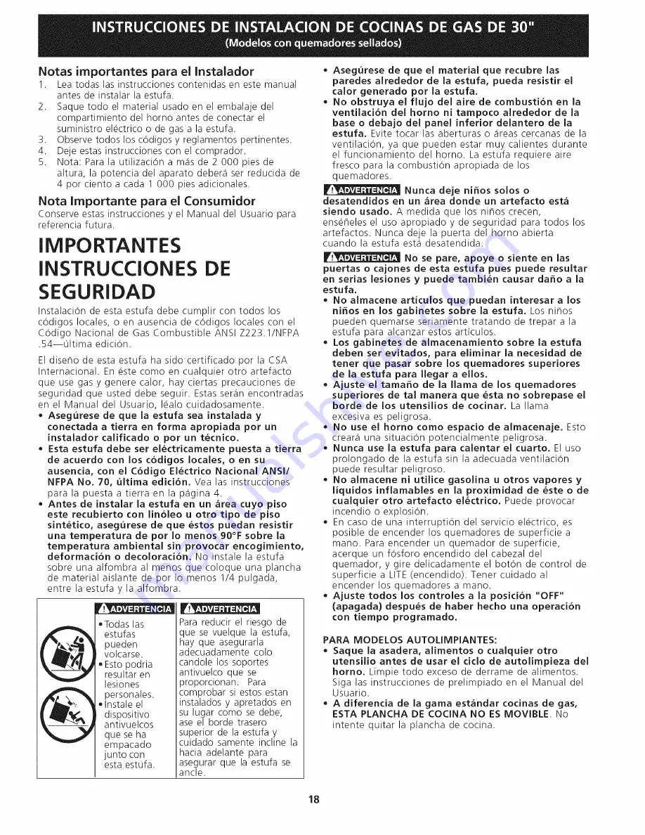 Kenmore 79031042803 Installation Instructions Manual Download Page 18