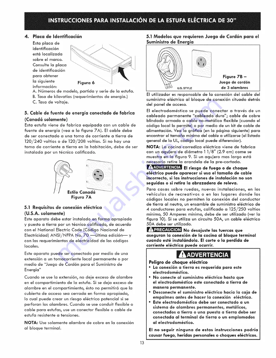 Kenmore 79041313410 Installation Instructions Manual Download Page 13