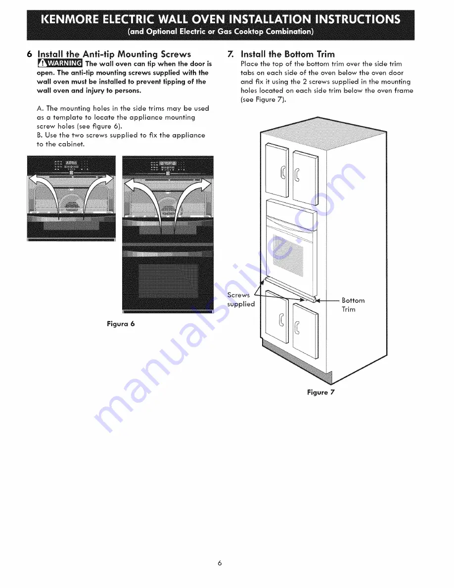 Kenmore 79048079000 Installation Instruction Download Page 6