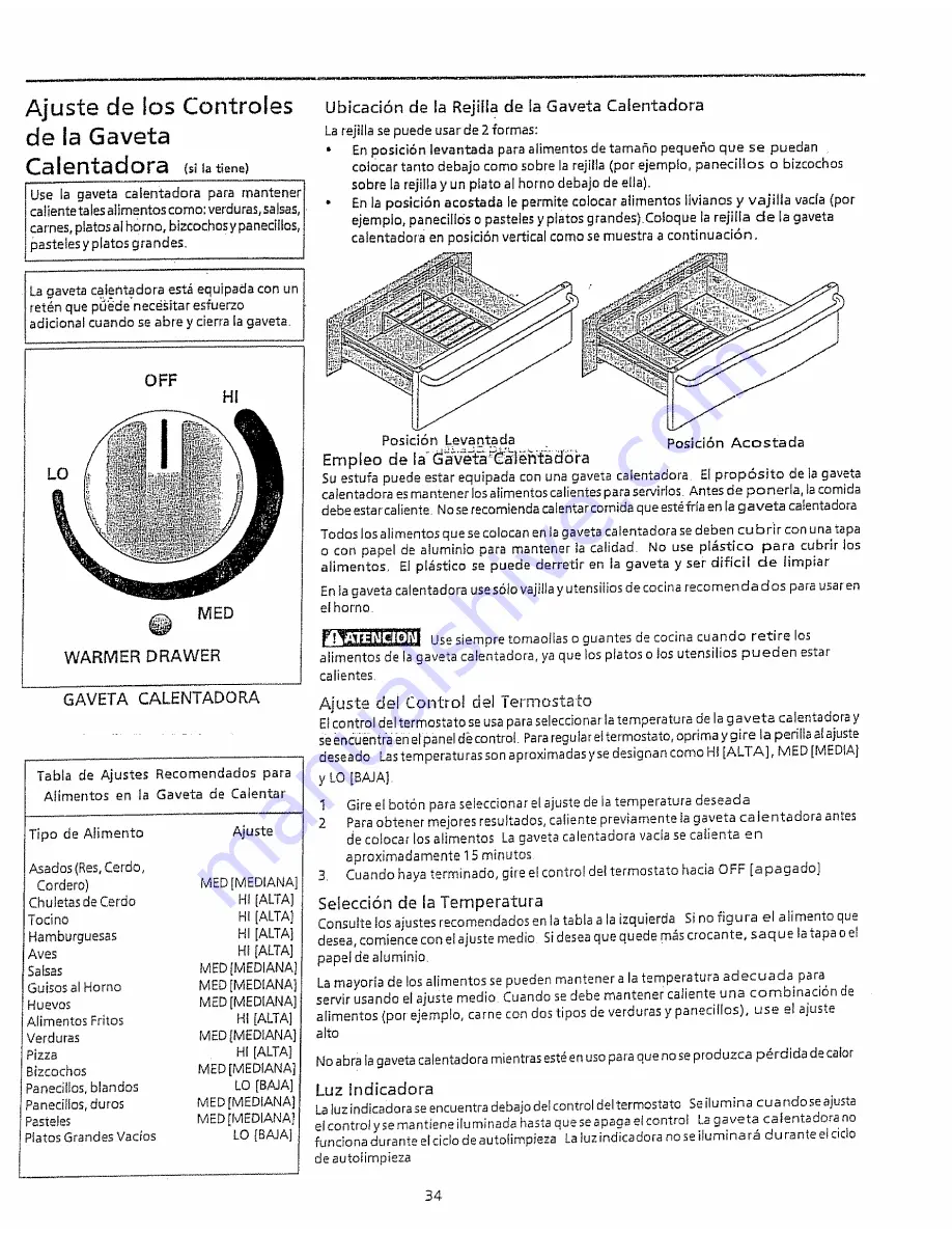 Kenmore 79095262991 Use & Care Manual Download Page 34