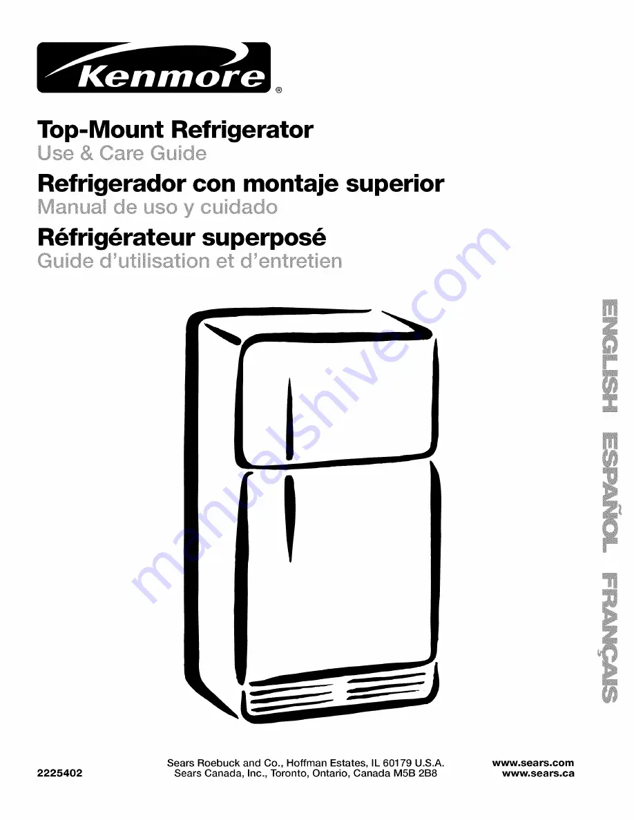 Kenmore 7930 Use And Care Manual Download Page 1