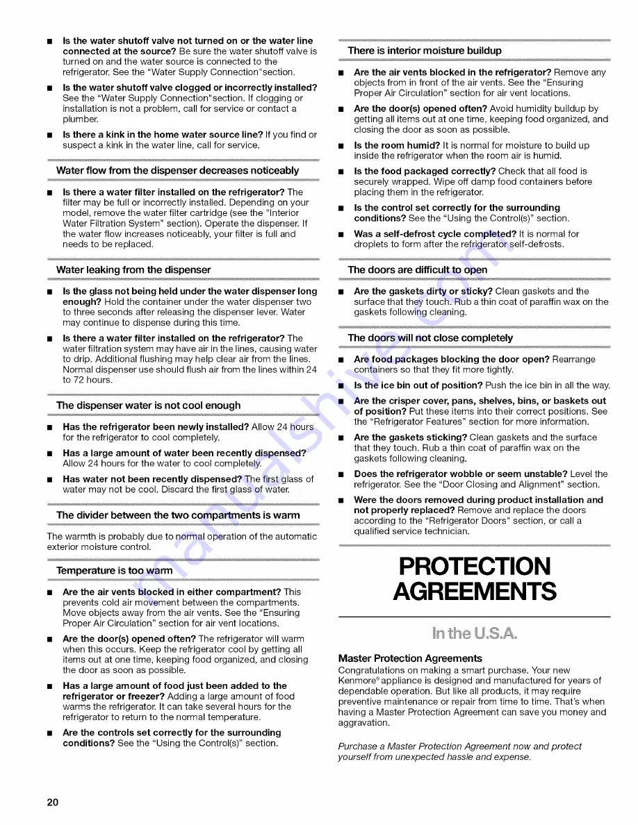 Kenmore 7930 Use And Care Manual Download Page 20