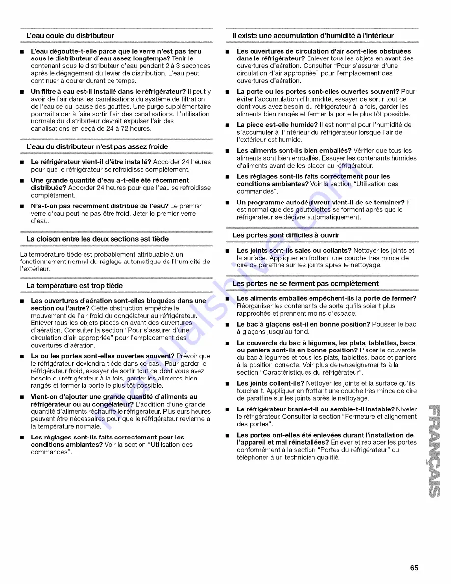 Kenmore 7930 Use And Care Manual Download Page 65