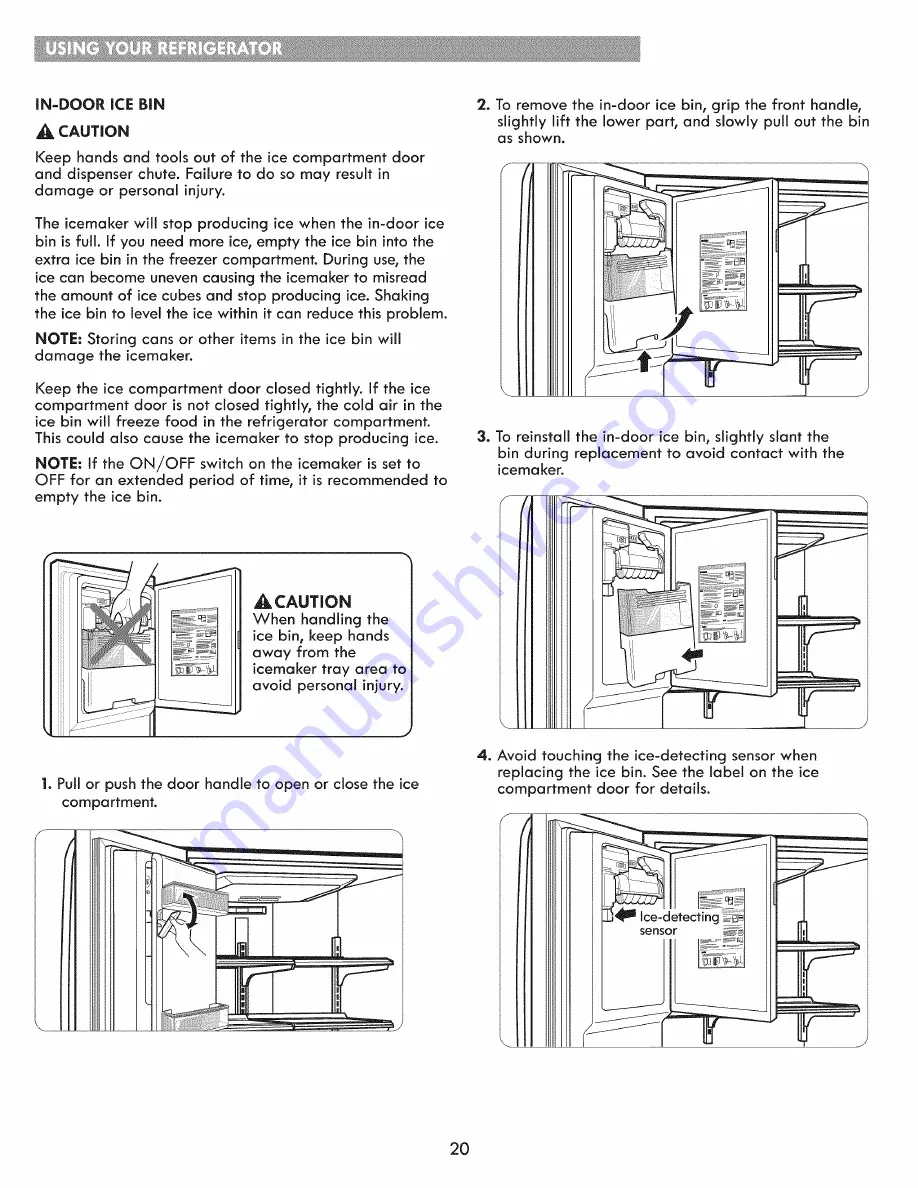 Kenmore 795.70332410 Use & Care Gude Download Page 20