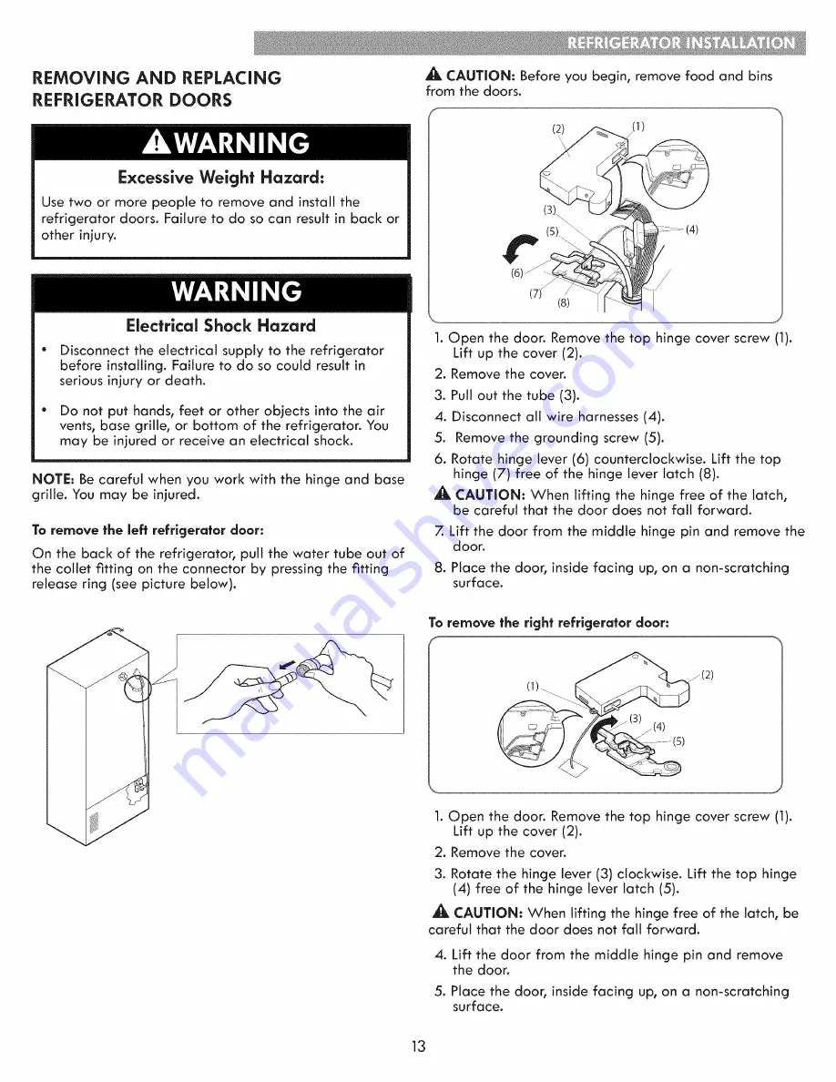 Kenmore 795.71032110 Use And Care Manual Download Page 13