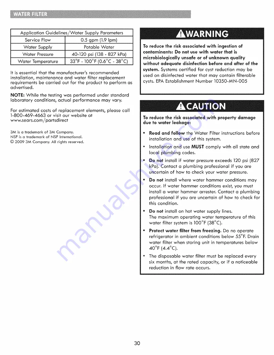 Kenmore 795.71032110 Use And Care Manual Download Page 30