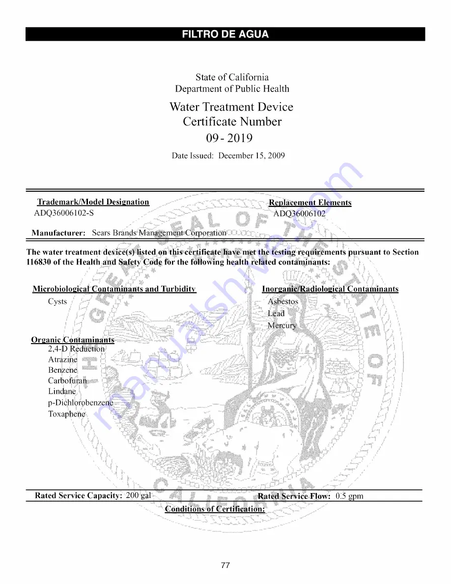 Kenmore 795.71053014 Use & Care Manual Download Page 77