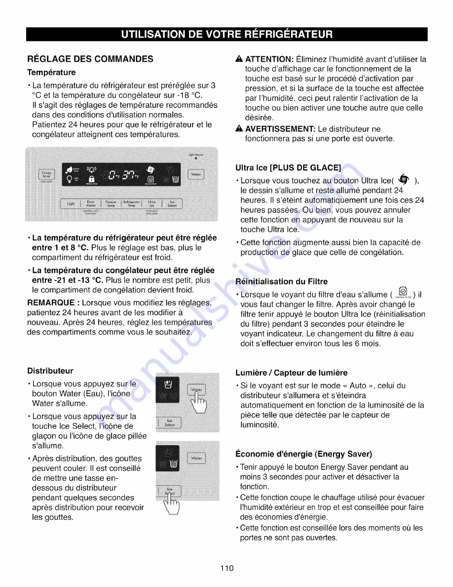 Kenmore 795.71053014 Use & Care Manual Download Page 110