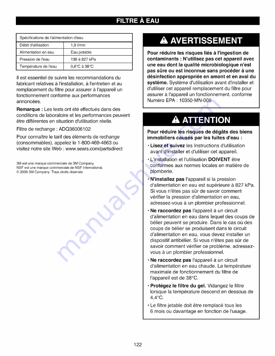 Kenmore 795.71053014 Use & Care Manual Download Page 122