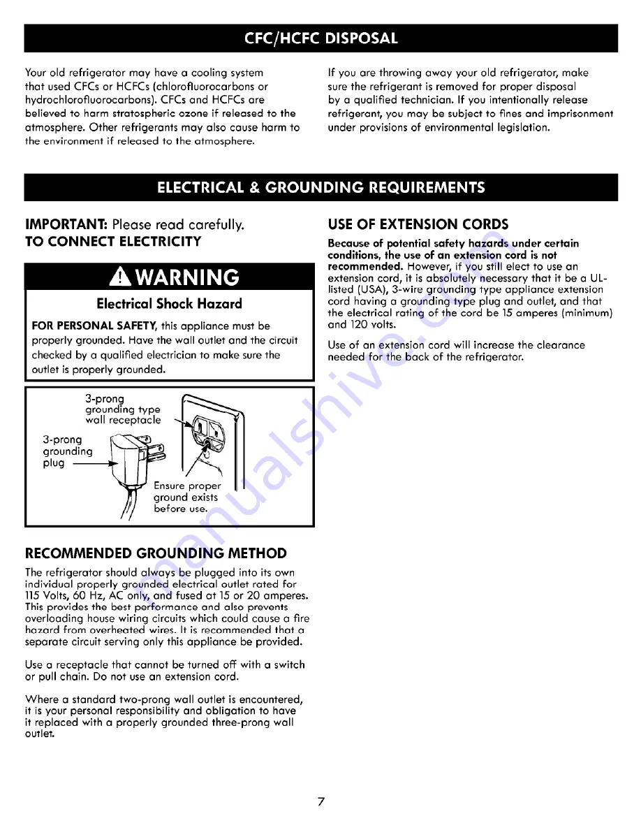 Kenmore 795.7203 Series Use & Care Manual Download Page 7