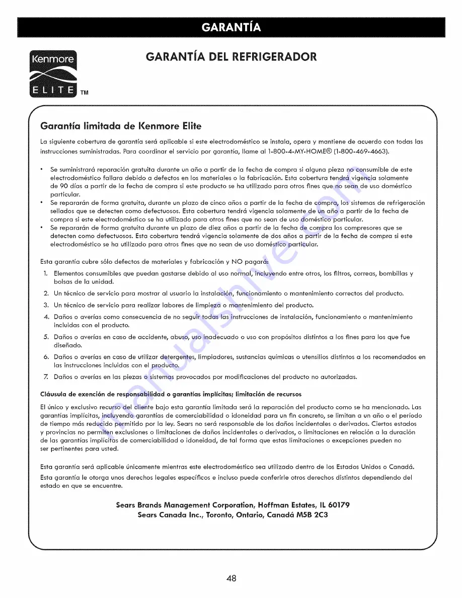 Kenmore 795.7204 Use & Care Manual Download Page 95