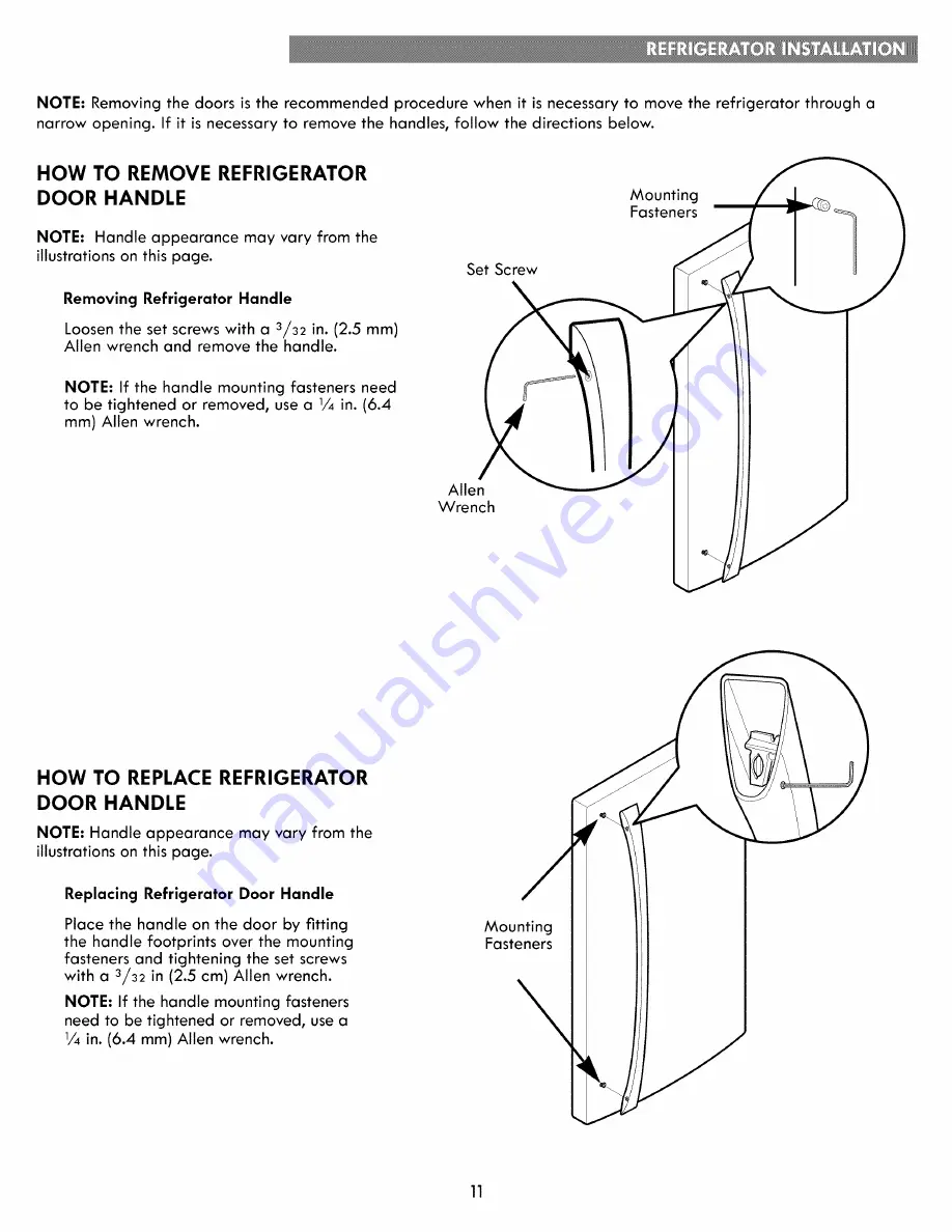 Kenmore 795.7303 Series Use & Care Manual Download Page 11