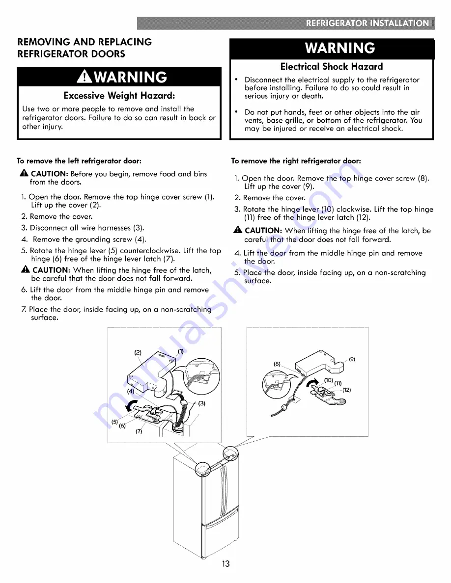 Kenmore 795.7303 Series Use & Care Manual Download Page 13