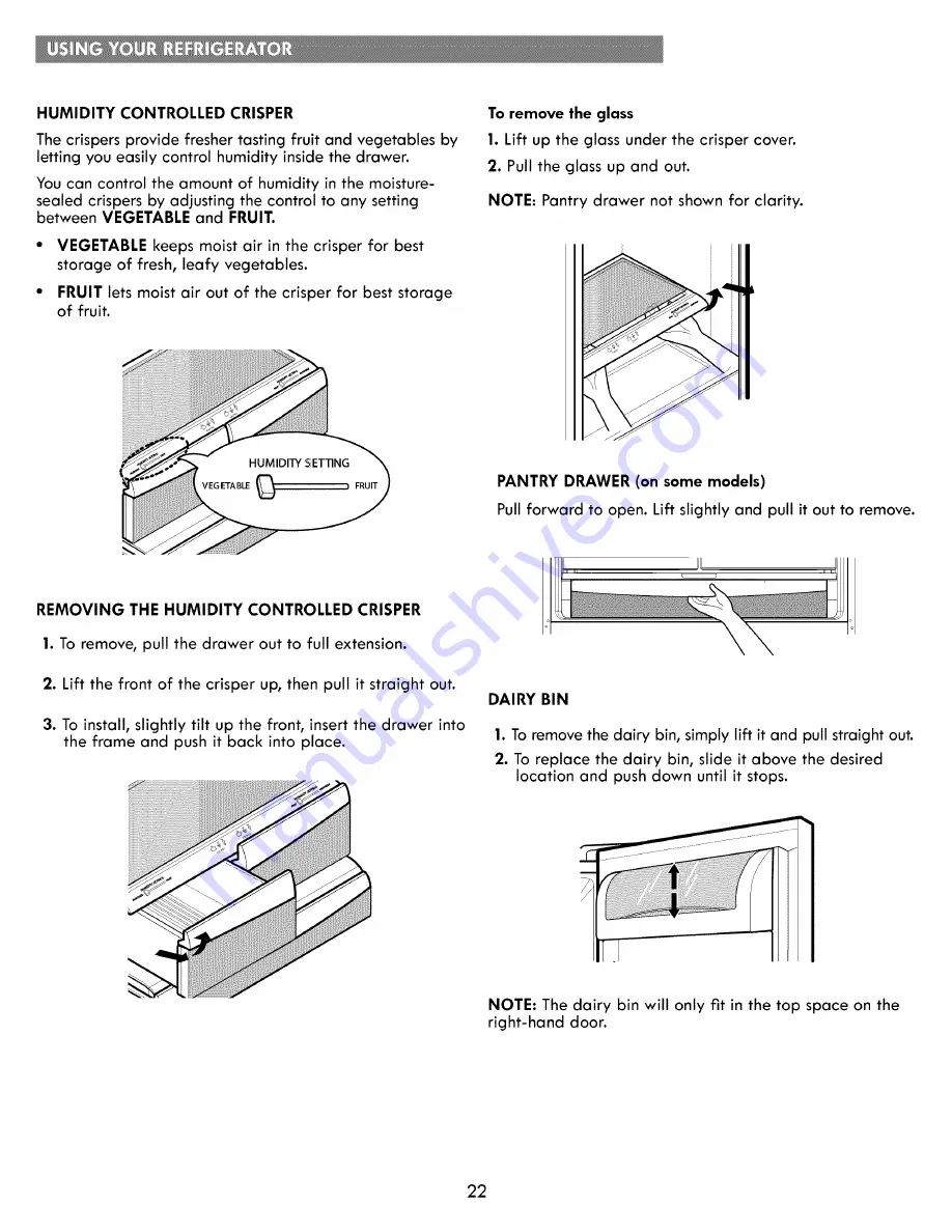 Kenmore 795.7303 Series Use & Care Manual Download Page 22