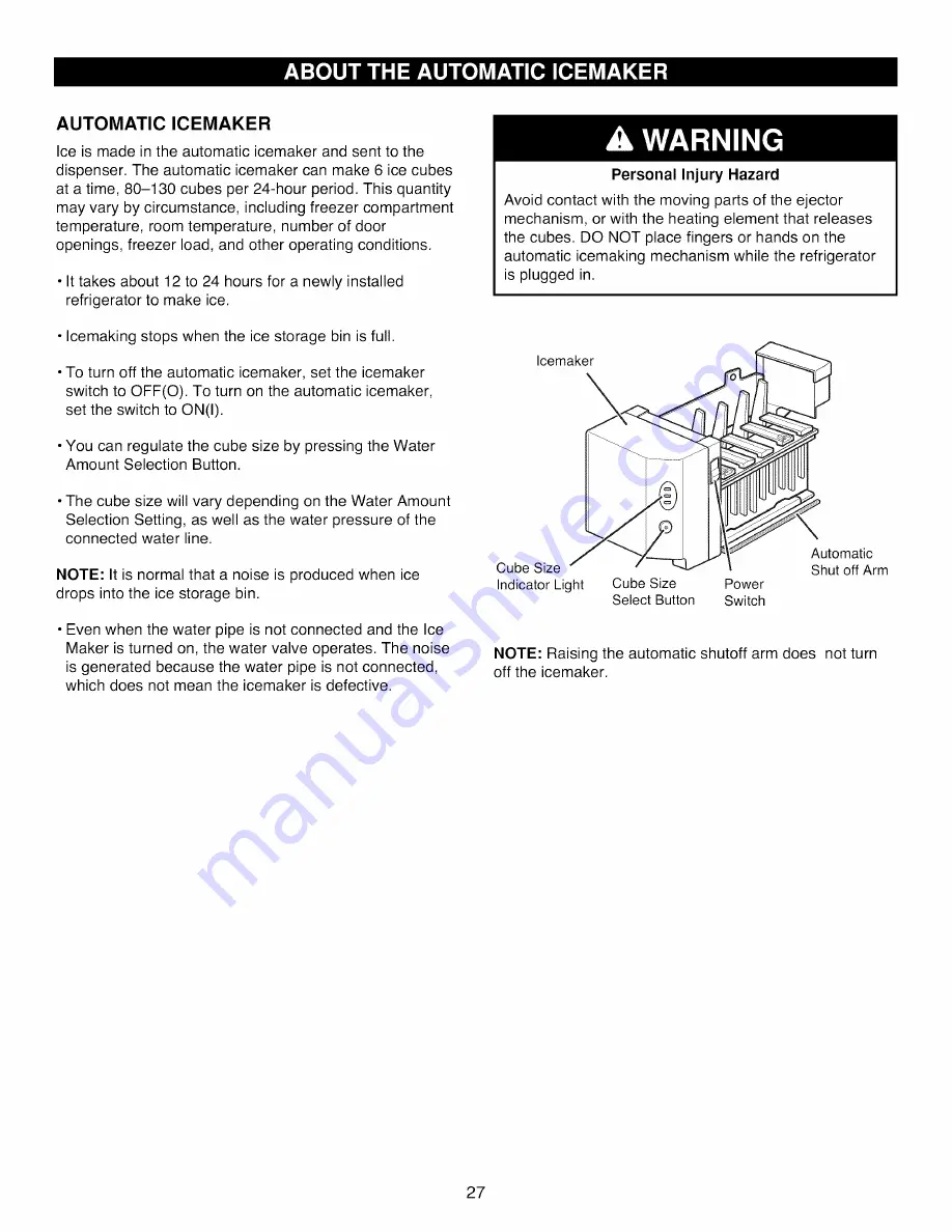 Kenmore 795.7973 Series Use And Care Manual Download Page 27