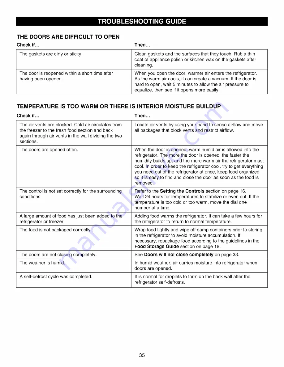 Kenmore 795.7973 Series Use And Care Manual Download Page 35