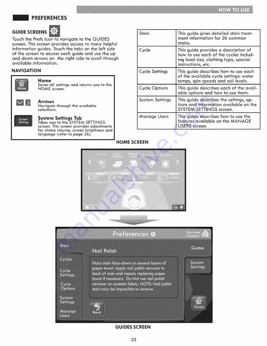 Kenmore 796.2947 Series Use & Care Manual Download Page 25