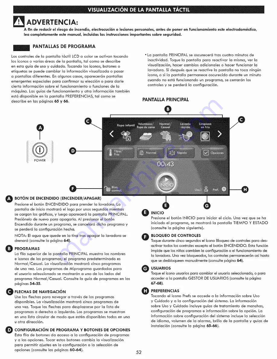 Kenmore 796.2947 Series Скачать руководство пользователя страница 52