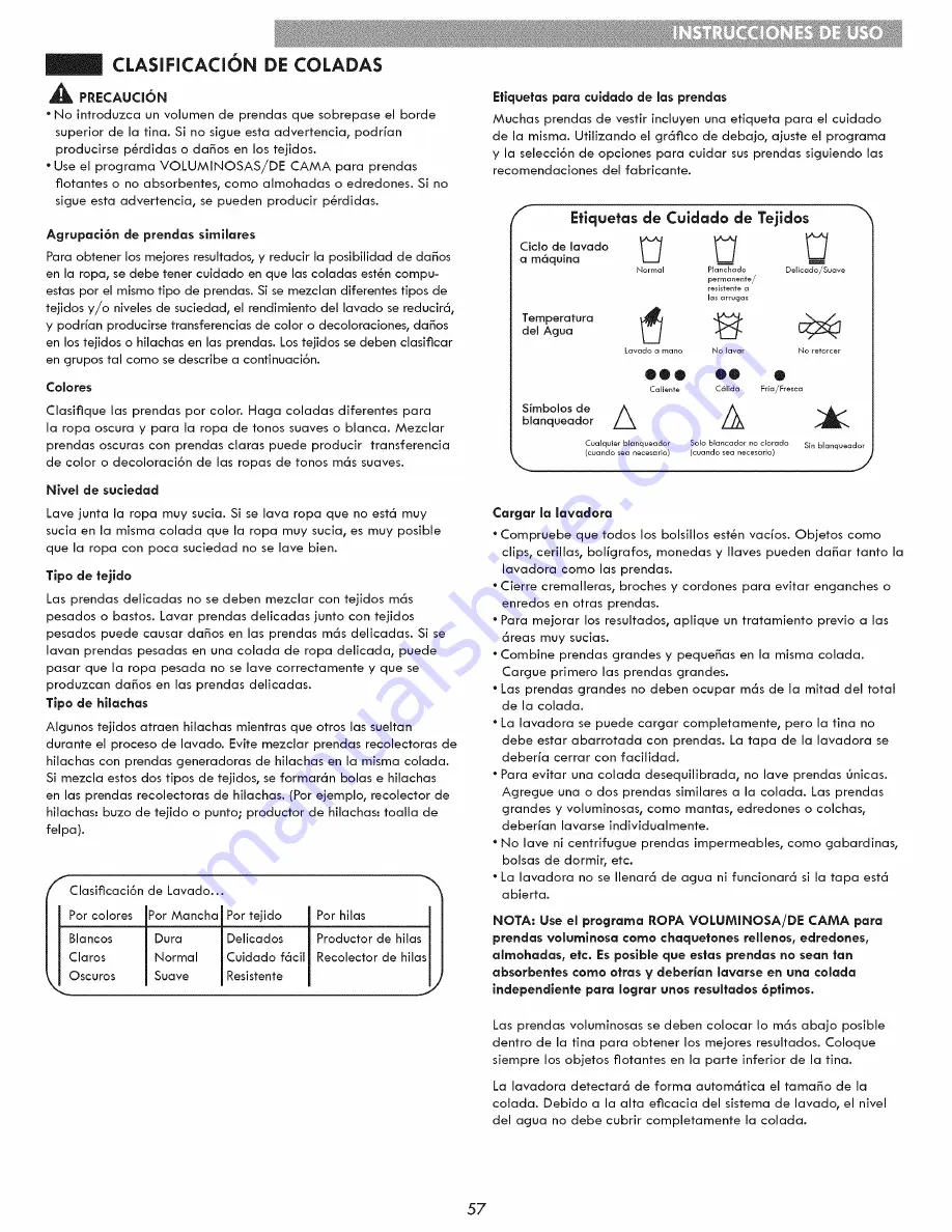 Kenmore 796.2947 Series Скачать руководство пользователя страница 57