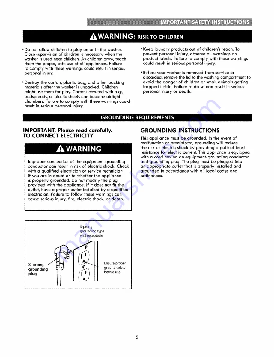 Kenmore 796.3146 Series Use & Care Manual Download Page 5