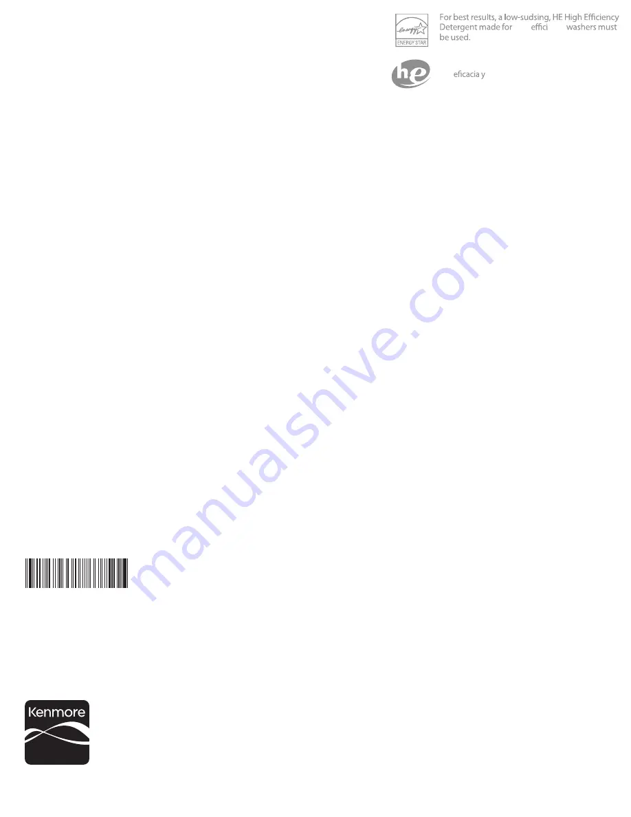 Kenmore 796.4137 Series Use & Care Manual Download Page 1