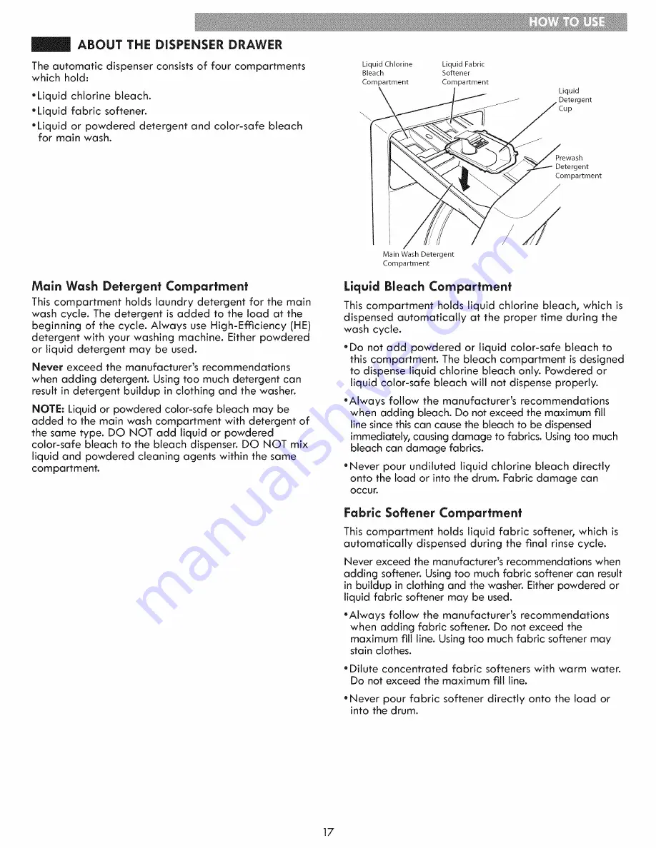 Kenmore 796.4154 Series Use & Care Manual Download Page 17