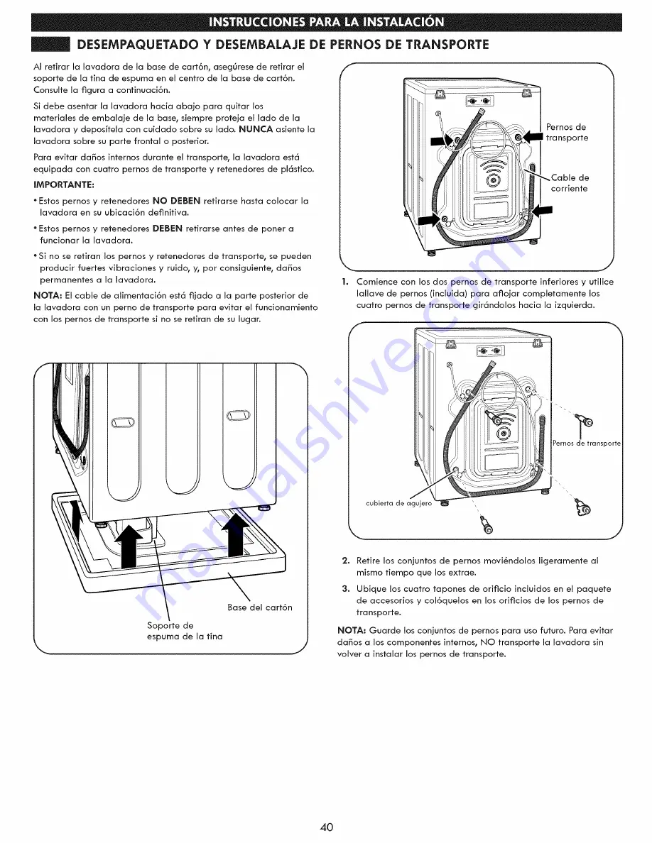 Kenmore 796.4154 Series Скачать руководство пользователя страница 40