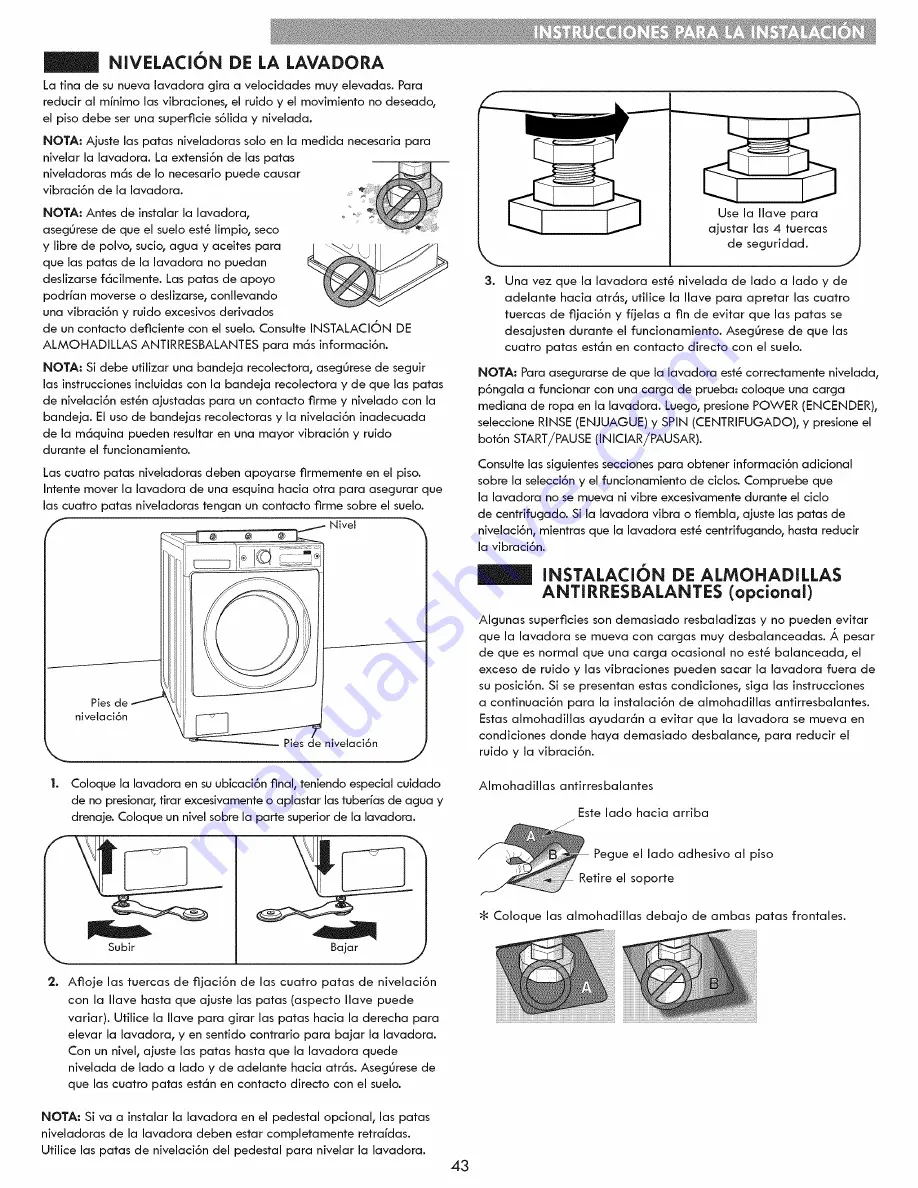 Kenmore 796.4154 Series Скачать руководство пользователя страница 43