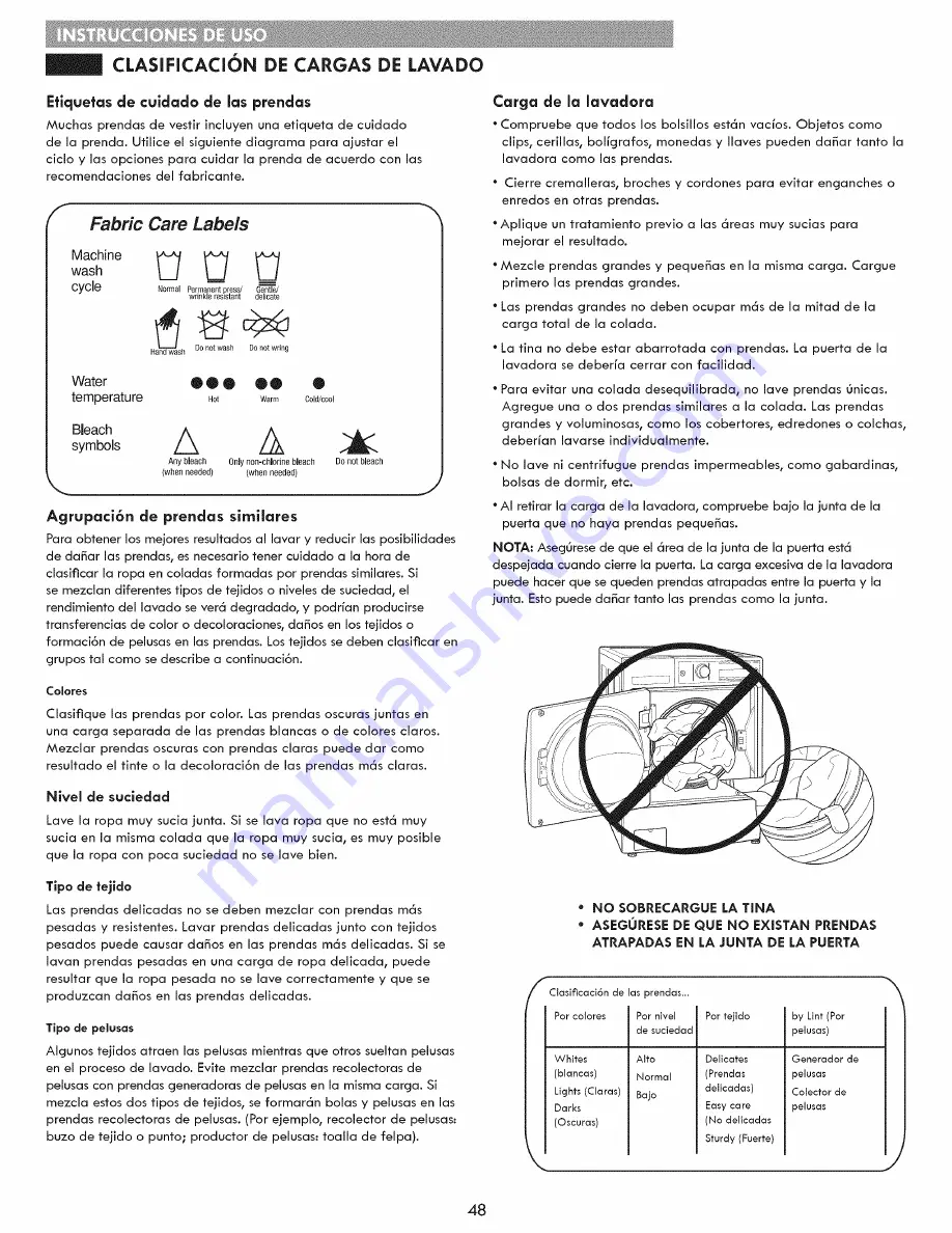 Kenmore 796.4154 Series Use & Care Manual Download Page 48