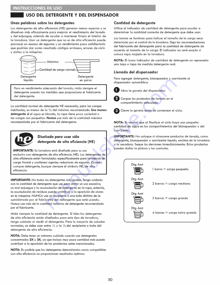 Kenmore 796.4154 Series Use & Care Manual Download Page 50