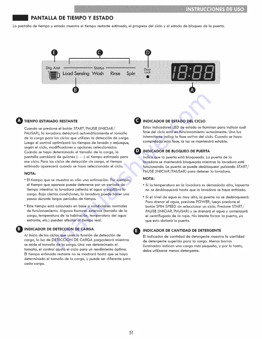 Kenmore 796.4154 Series Use & Care Manual Download Page 51