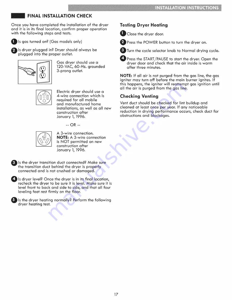 Kenmore 796.6152 Series Use & Care Manual Download Page 17