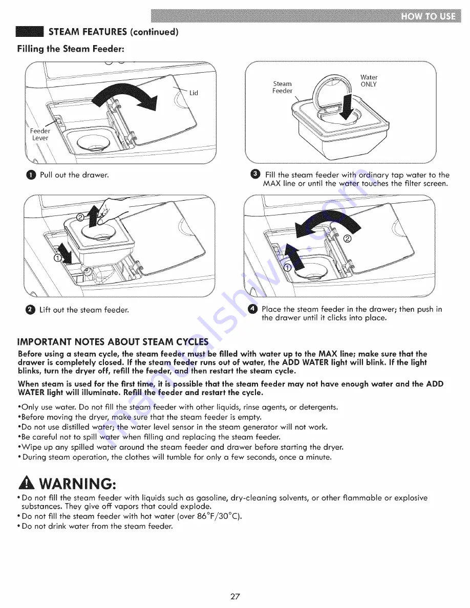 Kenmore 796.6152 Series Use & Care Manual Download Page 27