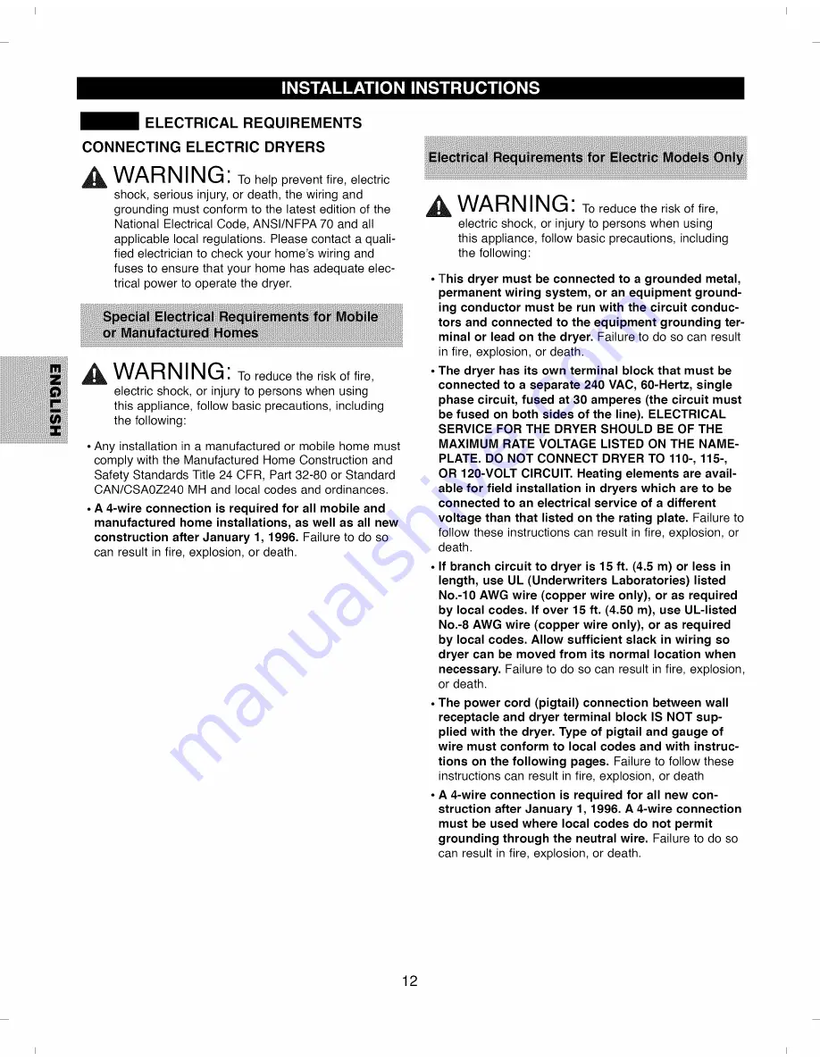 Kenmore 796.8002#9 Series Use And Care Manual Download Page 12