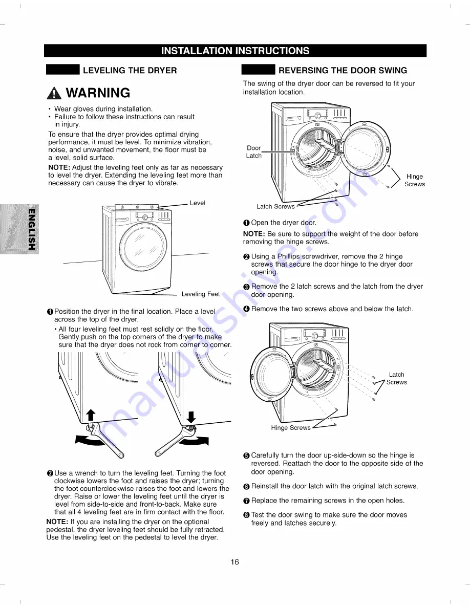 Kenmore 796.8002#9 Series Use And Care Manual Download Page 16