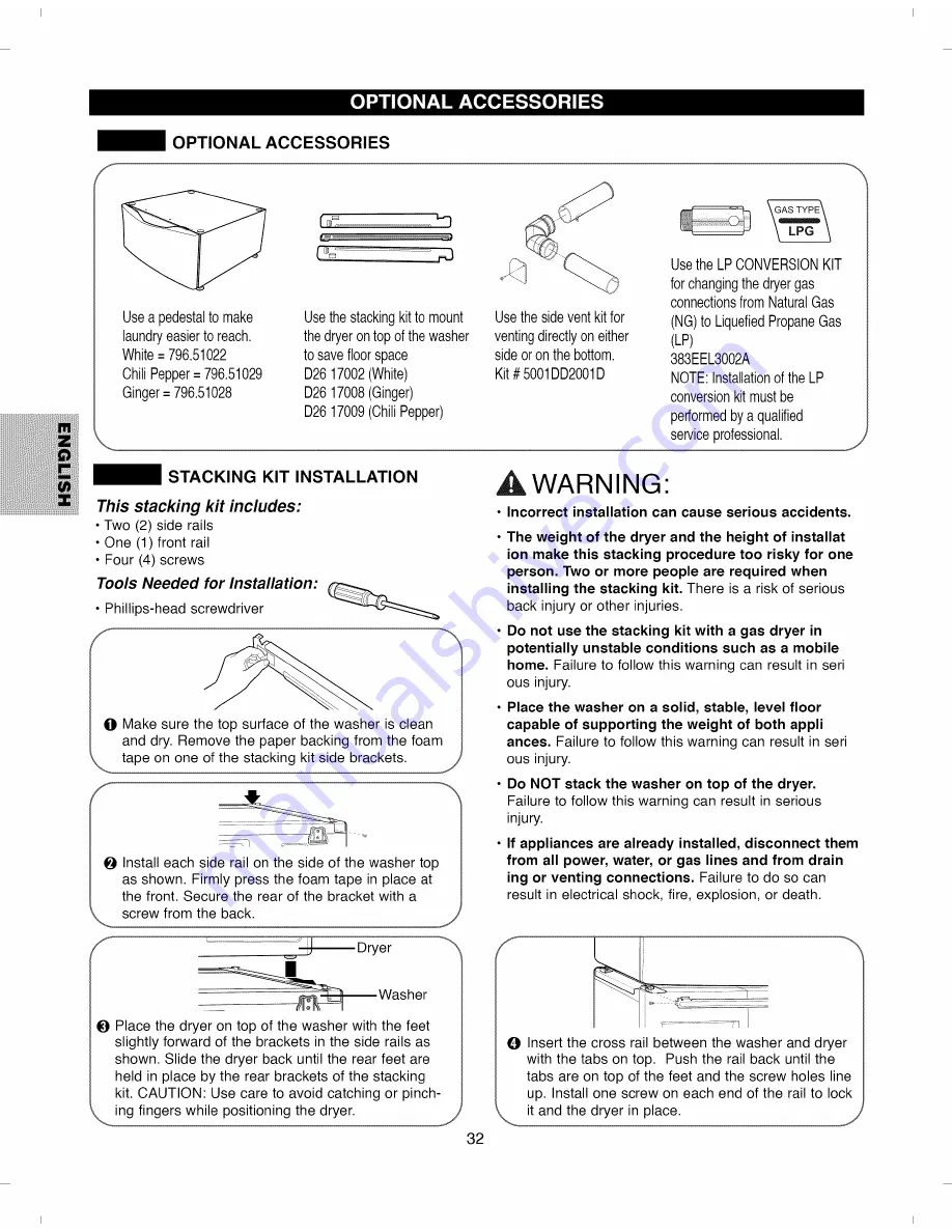 Kenmore 796.8002#9 Series Use And Care Manual Download Page 32