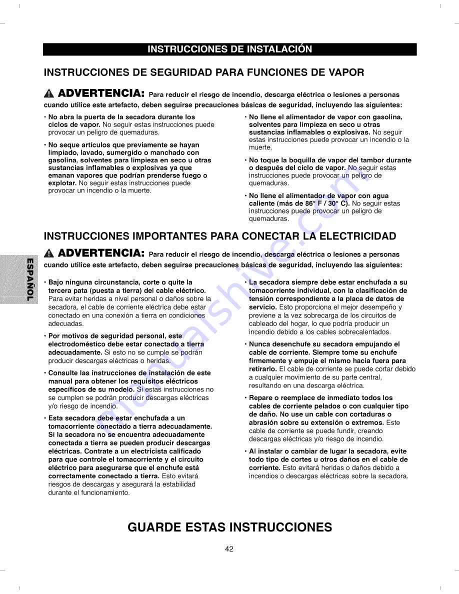 Kenmore 796.8002#9 Series Use And Care Manual Download Page 42