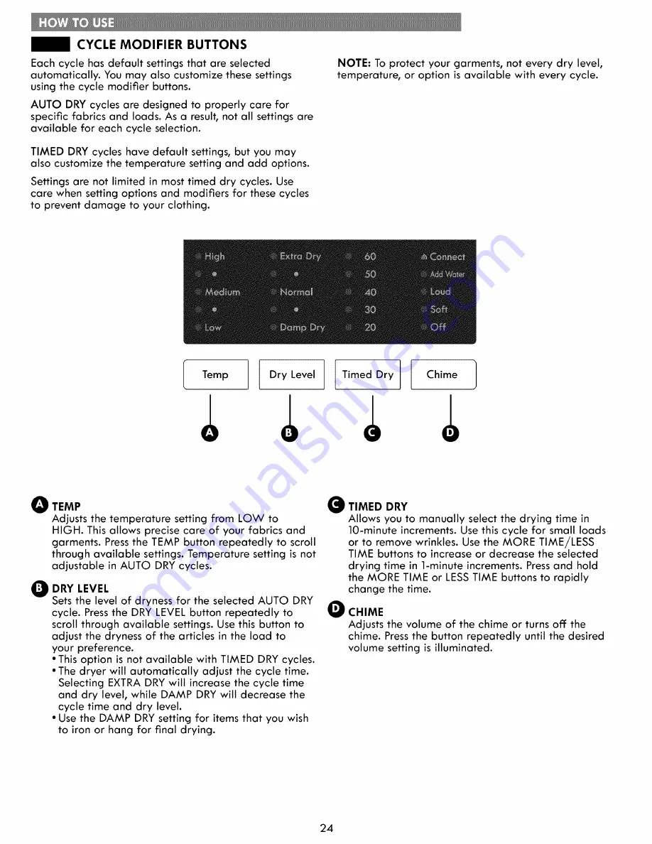 Kenmore 796.81382410 Use & Care Manual Download Page 24