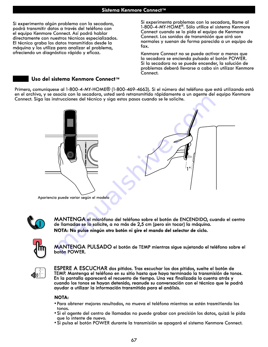 Kenmore 796.8159 series Use & Care Manual Download Page 67