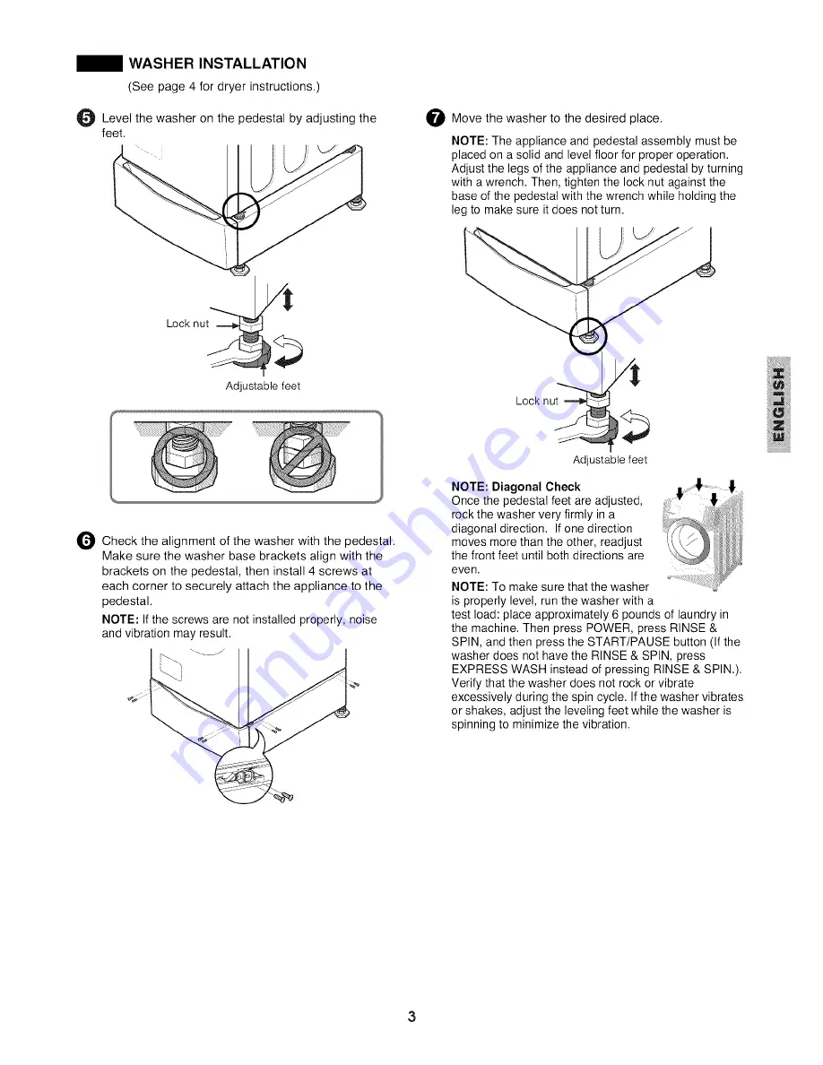 Kenmore 7965 - 600 5.9 cu. Ft. Capacity Gas Flatback Dryer Скачать руководство пользователя страница 3