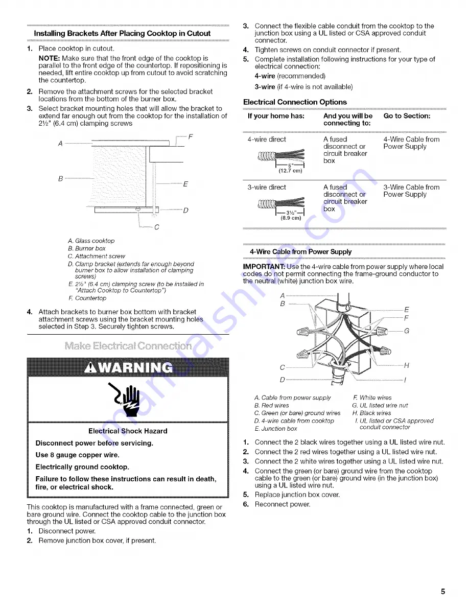 Kenmore 8286307 Installation & Operating Instructions Manual Download Page 5