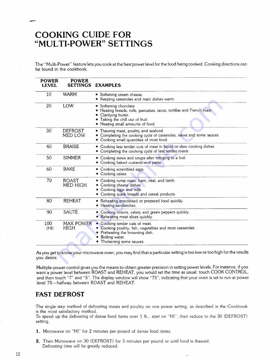 Kenmore 85651 Use And Care Manual Download Page 12