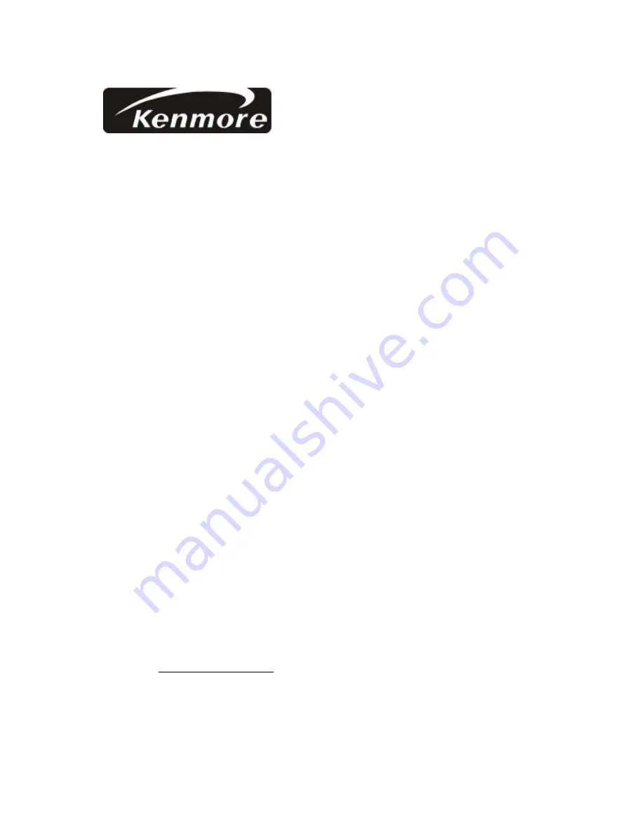 Kenmore 87000 User Manual Download Page 1