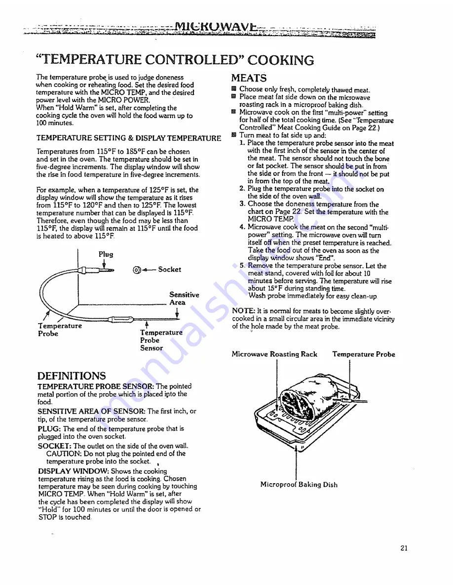 Kenmore 88963 Use And Care Manual Download Page 21