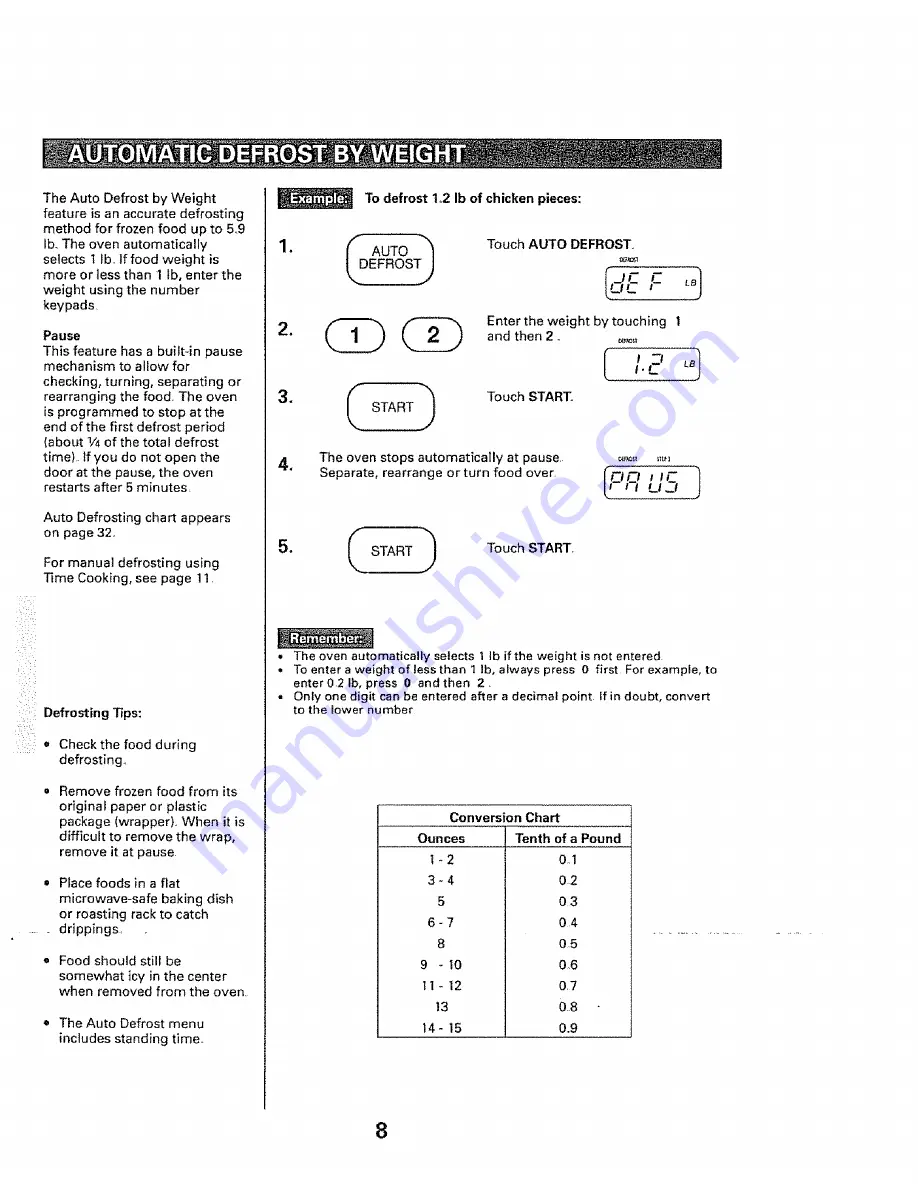 Kenmore 89247 Use And Care Manual And Cooking Manual Download Page 10