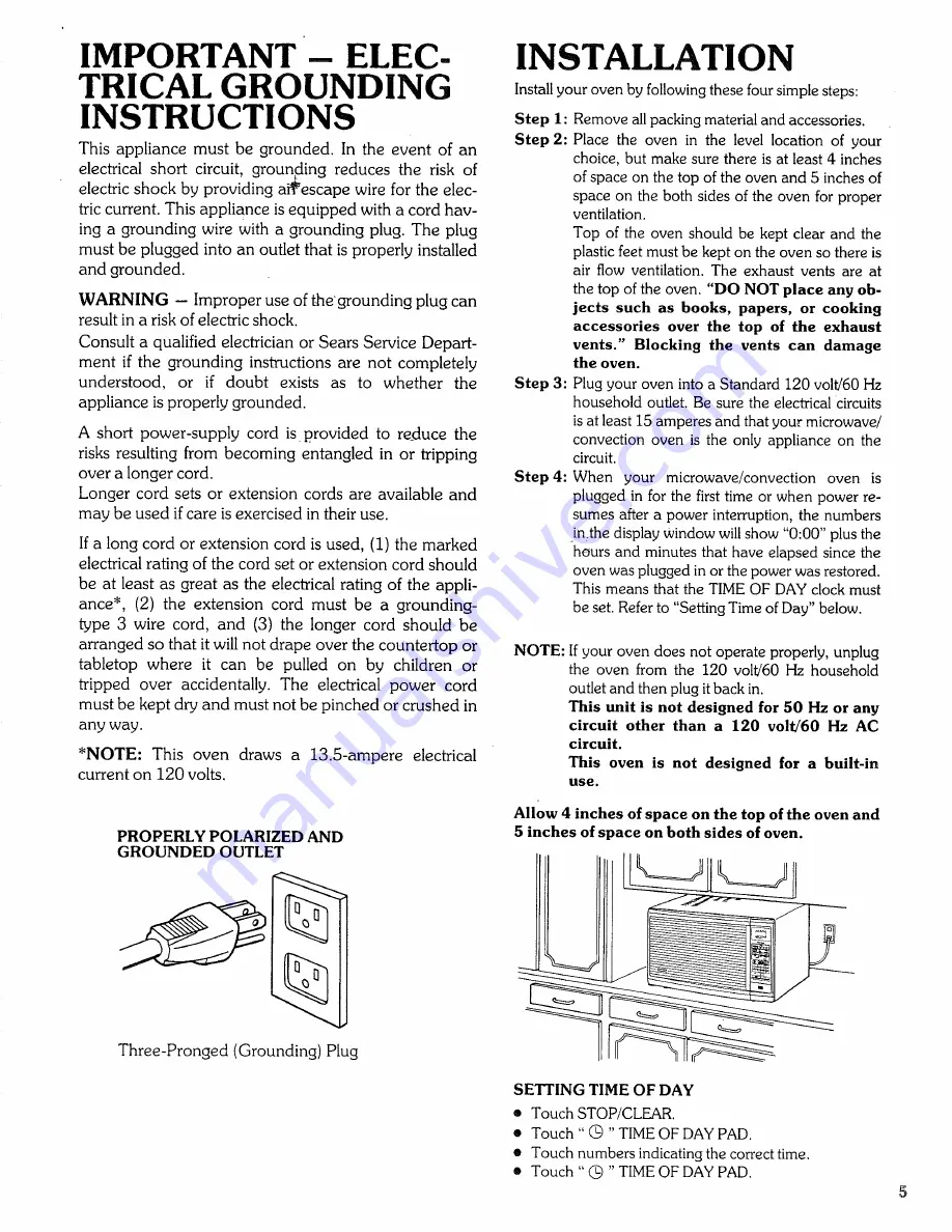 Kenmore 89969 Скачать руководство пользователя страница 5