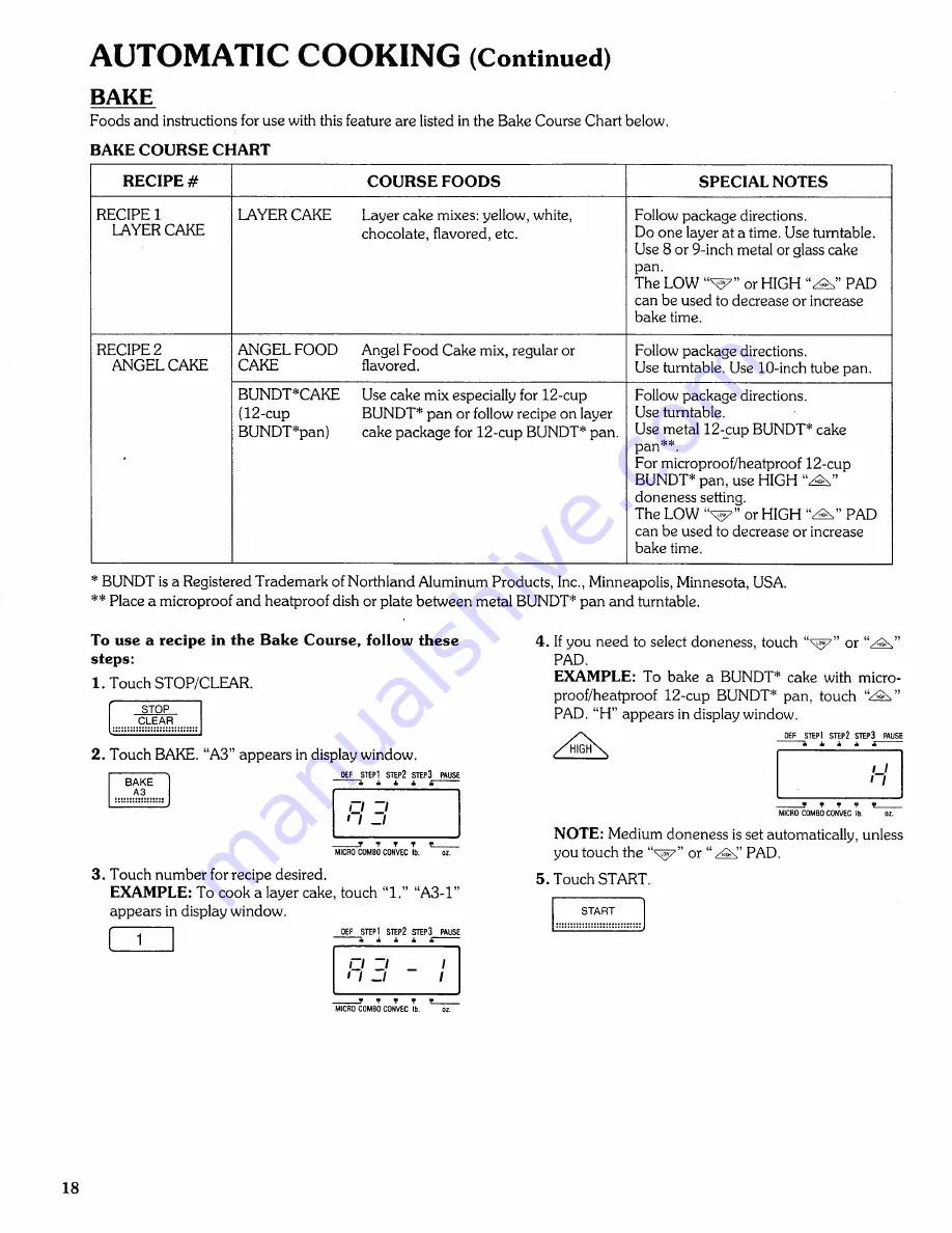 Kenmore 89969 Use And Care Manual Download Page 18