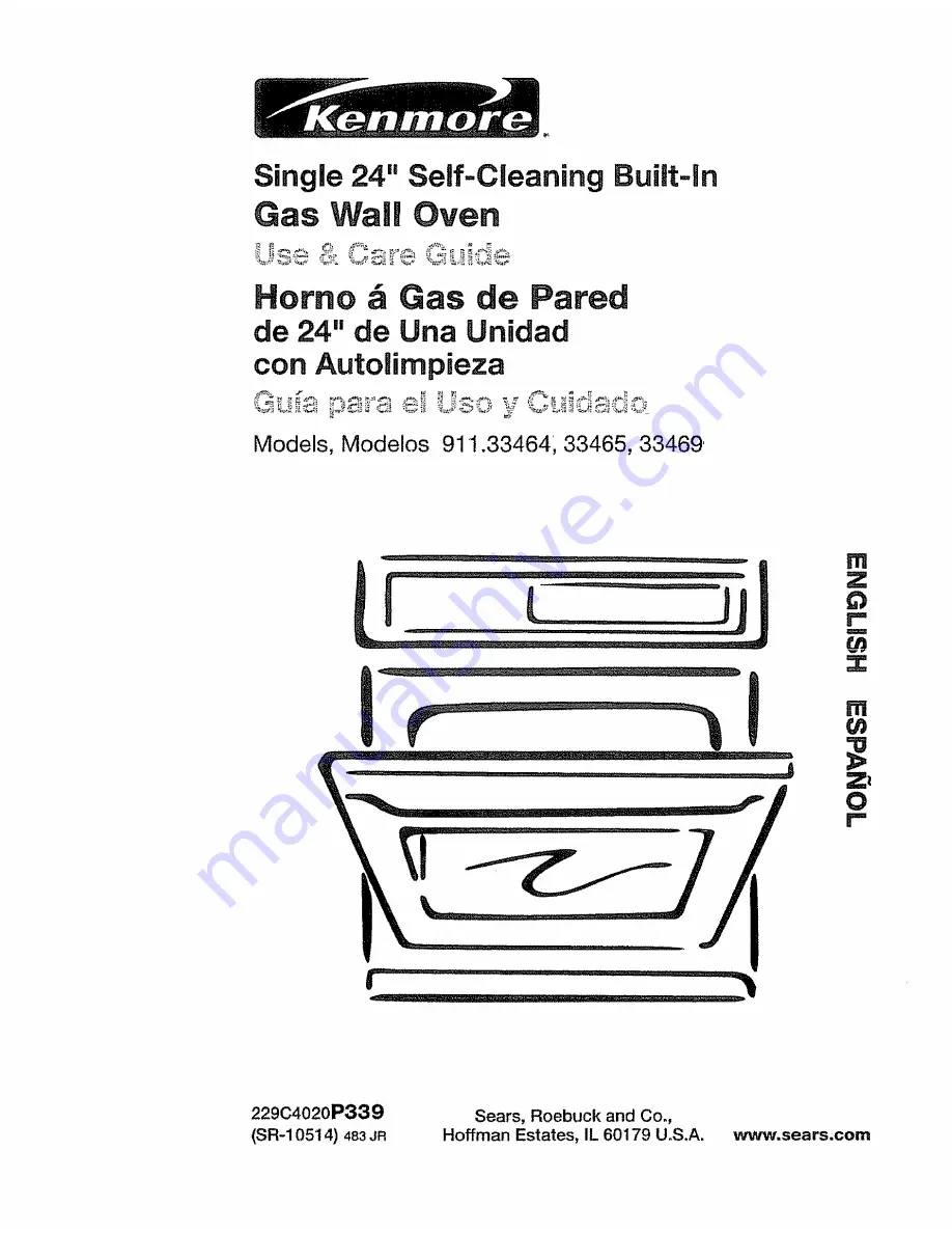 Kenmore 911.33464 Use & Care Manual Download Page 1