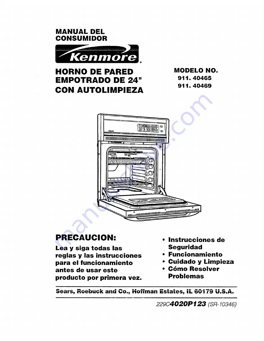 Kenmore 911.40465 Скачать руководство пользователя страница 25